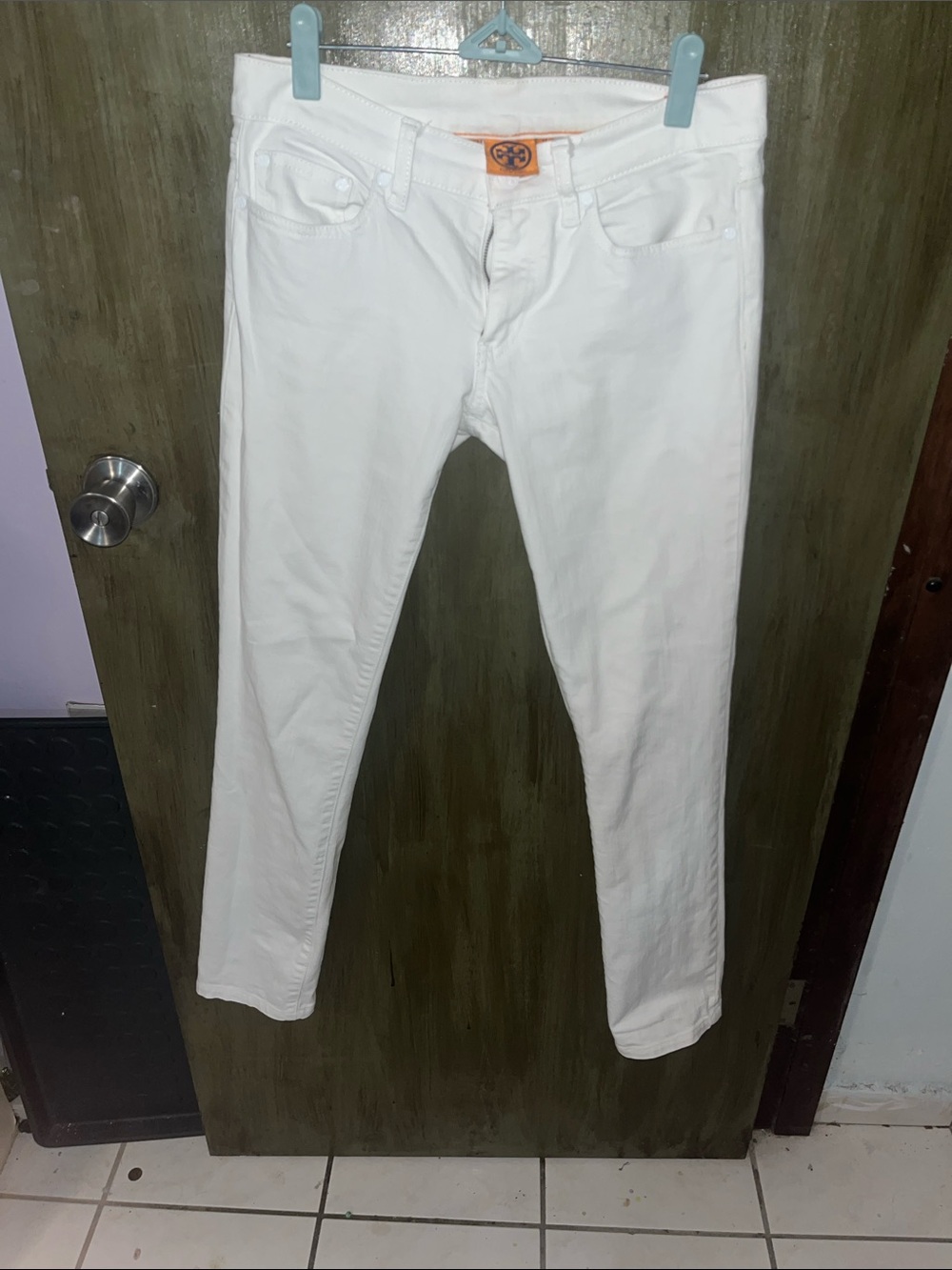 Tory Burch White Skinny Jeans